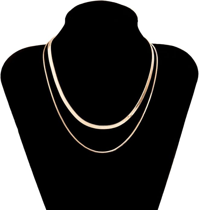 Natural Freshwater Baroque Pearl Necklace 14K Gold Plated Dainty Choker Necklace for Women Girls Snake Chain/Cuban Link/Paperclip/Ball Beaded Chain/Tennis Chain Fashion Jewelry for Gift