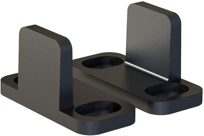 JUBEST Black Aluminum Floor Guide, Floor Mounted Sliding Barn Door Hardware - Image 2