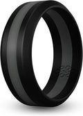 Knot Theory Striped Silicone Ring for Men and Women – Black, Grey, Red, Blue, Orange, Yellow, Purple