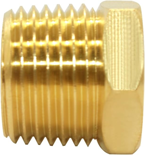 Joywayus 5Pcs Brass Reducing Hex Bushing 1/2" NPT Male to 3/8" NPT Female | - Image 5