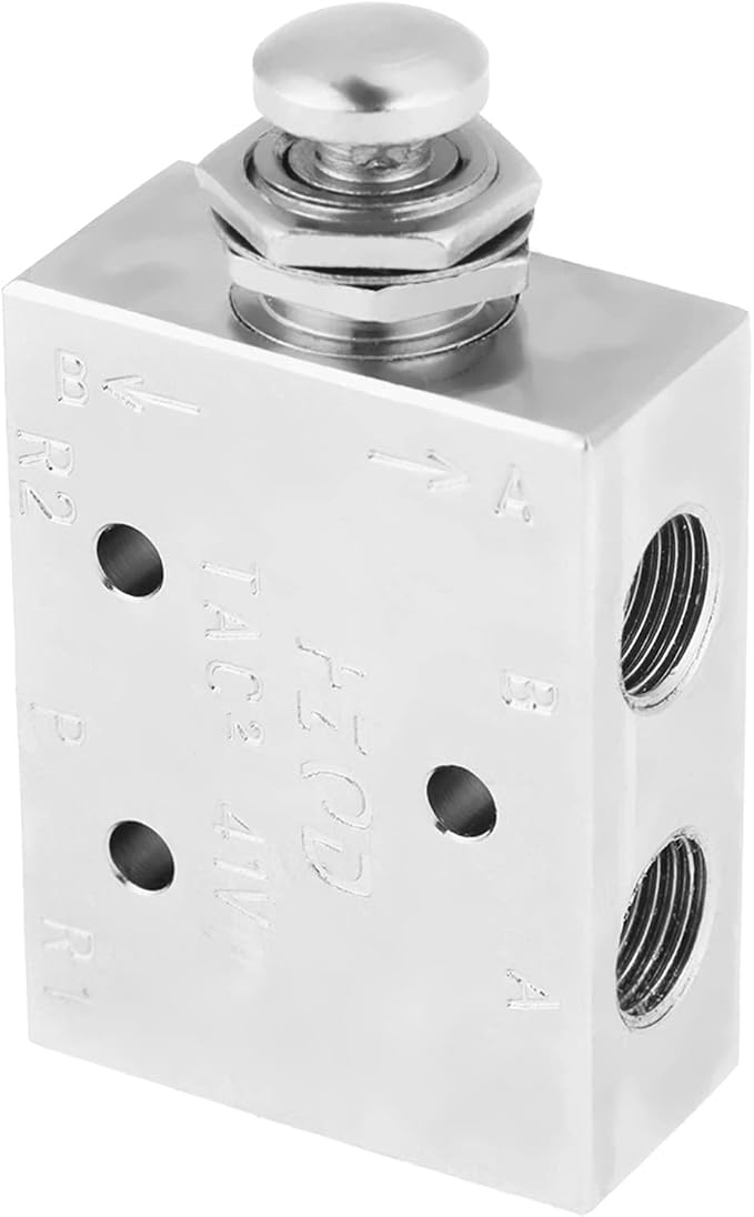 WALFRONT Air Pneumatic Toggle Valve 2 Position 3 Way Knob ON OFF Control | - Image 5
