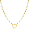 Zeffy Cute Heart Necklace 18k Gold/Silver Plated Tiny Heart Pendant Choker Necklaces Gold Love Heart Chain Necklace for Women Dainty Gold Jewelry Valentines Day Gifts for Women Girls Teen Girls