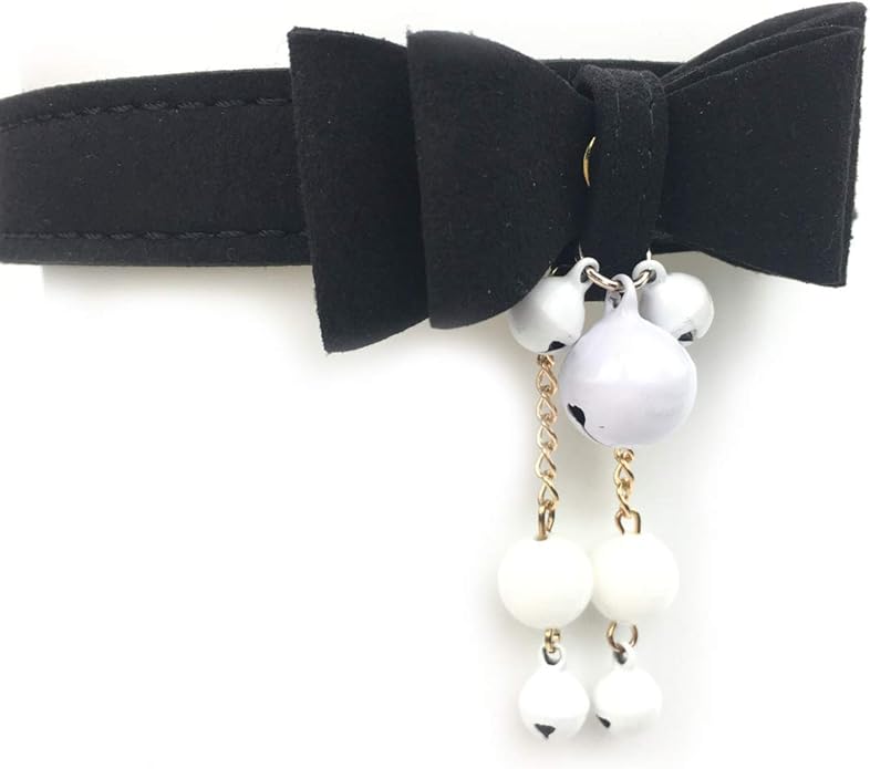 Bell Choker Collar Necklace Lolita Bow Collar Cat Kitty Velvet Necklace