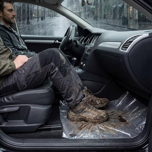 Amylove 48 Inch X 500 ft Carpet Plastic Protection Film, Transparent - Image 6
