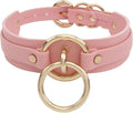 Lookook Fashion O-Ring Faux Leather Choker Necklaces Collar For Womens