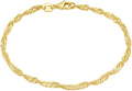 14K Yellow Gold 6-13 Inch 1.2mm-3.2mm Chain Bracelet Anklet for Women, Cuban Link Curb/Rope/Paper Clip/Round Snake/Herringbone/Bead/Water Wave, Thin Gold Chain Bracelet Durable Strong Real 14k Gold Chain Bracelet Anklet