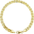 Gold Electroplated Anklet for Women, 9-12 Inch Sizes, Figaro, Cuban, Mariner, Herringbone Design - Made in Korea