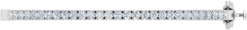 1.5 Carat Round Cut Prong Set Natural Diamond Womens Bangle Bracelet in 14K Gold (SI1-SI2 Clarity)