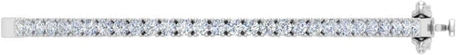 1.5 Carat Round Cut Prong Set Natural Diamond Womens Bangle Bracelet in 14K Gold (SI1-SI2 Clarity)