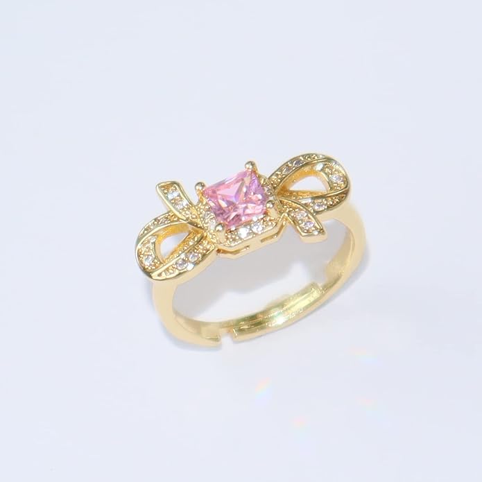 Gold-Plated Butterfly Rings - Vintage Snake Statement Rings with Cubic Zirconia for Women Adjustable Open Rings