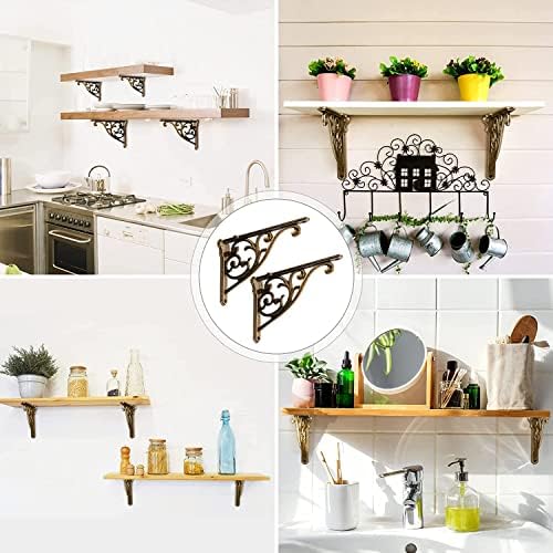 Khtumeware Ornate Decorative Shelf Brackets, 10 inch Big wall Mounted Shelving - Image 3