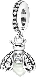 MULA 925 Sterling Silver Charms for Bracelets and Necklaces Airplane Passport Dangle Pendants Beads Butterfly Dragonfly Charms Jewelry Charm for Women