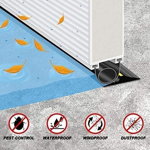Jin&Bao Gray Garage Door Threshold Seal 16FT Rubber Strip & 1 Adhesive | - Image 5