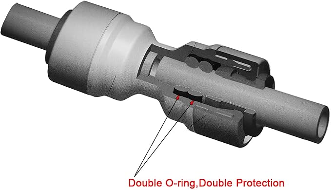 YZM Push-to-Connect Female Thread Adapter, Double O-Ring Seal, 1/4" Female - Image 5