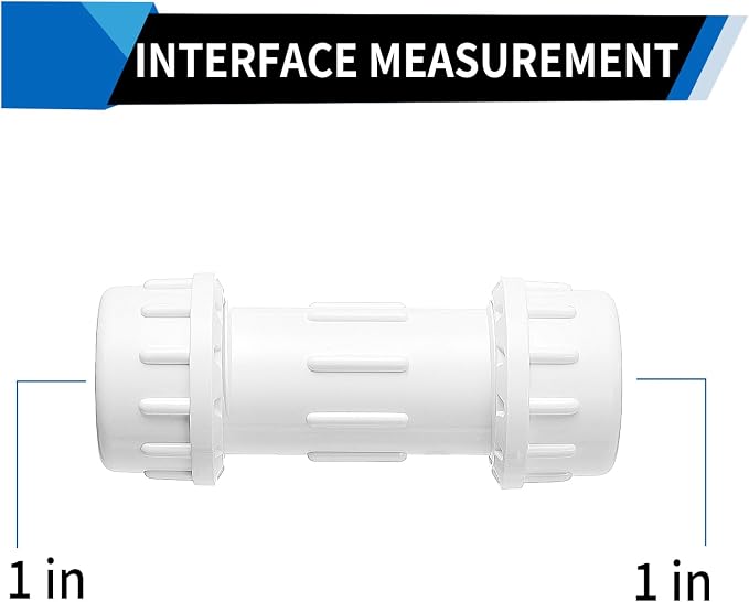 DONWARE 1-inch PVC Compression Coupling, Pipe Fittings Adapter Connection - Image 3
