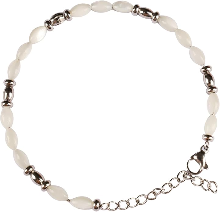 Natural Gem Stone Beaded Bracelets for Women Adjustable Stainless Steel Agate Lapis Tiger Eye Aventurine Rose Quartz