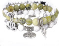 UEUC Tree of Life Yoga Healing Stone Bracelets,Multilayer Lotus Chakra Stone Reiki Bracelet Sets,Anxiety Crystal Natural Stone,for Women Stress Relief