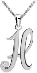 SEA OF ICE Letter Initial Necklace, Alphabet Letter Pendant Necklace, Sterling Silver, Gold, Rose Gold Necklace for Women, Elegant Initial Necklaces, Personalized Custom Women's Necklaces