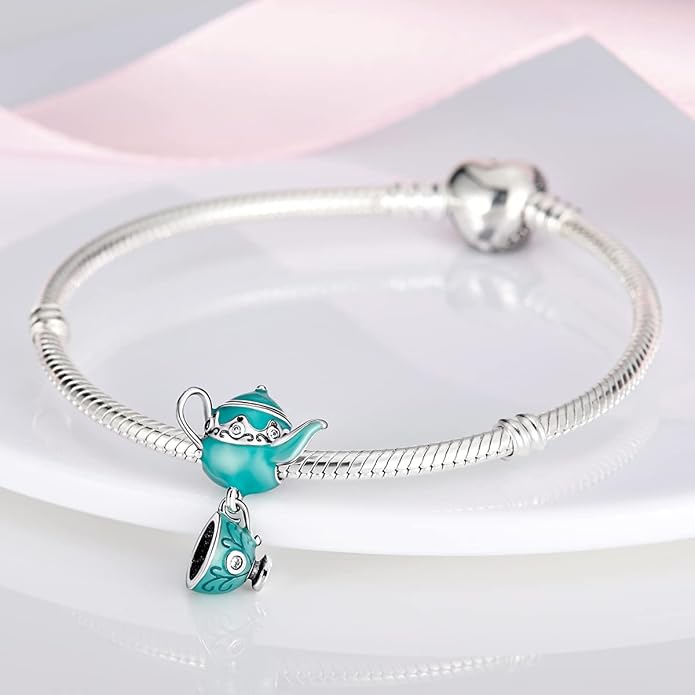 MULA 925 Sterling Silver Charms for Bracelets and Necklaces Family Letters Dangle Pendants Airplane Travel Beads Family Tree Jewelry Charms for Women