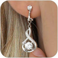 Clip On Earrings Sliver Dangle Earrings for Women Trendy Hanging Drop Earing Hypoallergenic Clip On Earring Birthday Gifts for Women Jewelry