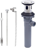 Pop-Up Sink Drain Stopper with Lift Rod and Overflow, Chrome Finish by Gold-Hao-the-bathroom