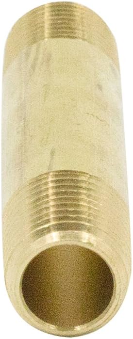 Brass Long Nipple Pipe Fitting, 1/8" NPT Male x 1/8" NPT Male, 2-1/2" Length - Image 4