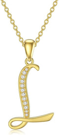 14k Gold Initial Necklace for Women, Solid Gold Moissanite Letter Pendant Necklaces Jewelry for Her Birthday Valentines Day Gifts for Mom Wife Christmas Gifts for Girlfriend Sister