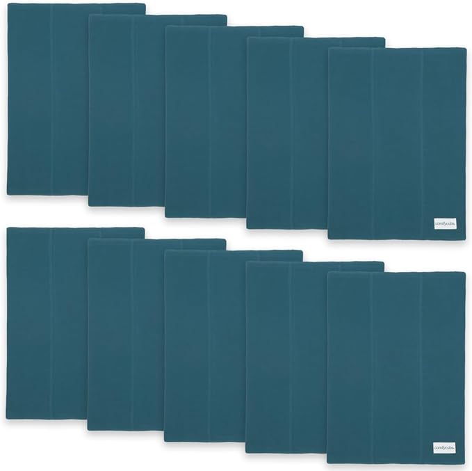 Comfy Cubs Baby Burp Cloths Set (Pack of 10) - Large, 6-Layer, Ultra Absorbent 100% Cotton for Infant Spit-Up, Drool, and Messes - Soft, Gentle, Thoughtful New Born Baby Gifts, Neptune