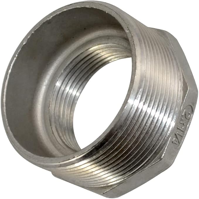 2" Male x 1-1/4" Female Thread Reducer Bushing Pipe Fitting, Stainless steel SS - Image 2