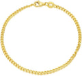 14K Yellow Gold 6-13 Inch 1.2mm-3.2mm Chain Bracelet Anklet for Women, Cuban Link Curb/Rope/Paper Clip/Round Snake/Herringbone/Bead/Water Wave, Thin Gold Chain Bracelet Durable Strong Real 14k Gold Chain Bracelet Anklet