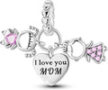 NARMO S925 Sterling Silver Charms Hamsa Charm for Pandora Bracelets Cross Charms for Bracelets Perfume High Heels Dangle Charms Silver Charms for Women