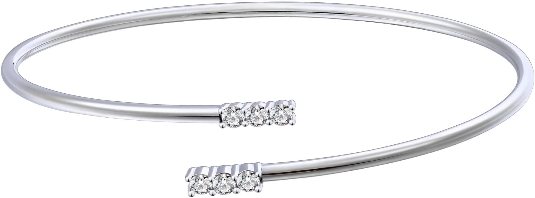 EcoGems Lab Grown Gemstone & Moissanite Bracelets – 14K White or Yellow Gold Plated Sterling Silver – Featuring Lab Grown Diamonds, Emeralds, Paraiba, Sapphire & Pearls – Sustainable Luxury Gift with Gift Box