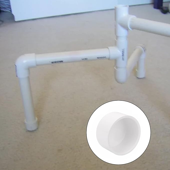 2 Pack 3"PVC Pipe End Cap Fitting Schedule 40 Furniture Grade 3" PVC Pipe Plug - Image 6