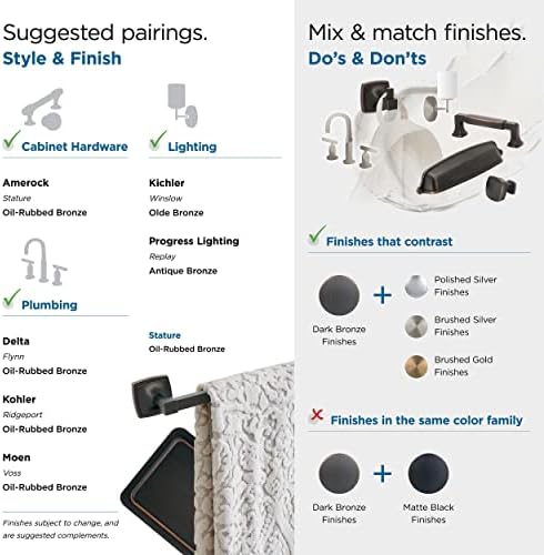 Amerock Stature 6-5/16" Oil-Rubbed Bronze Single Post Toilet Paper Holder - Image 5