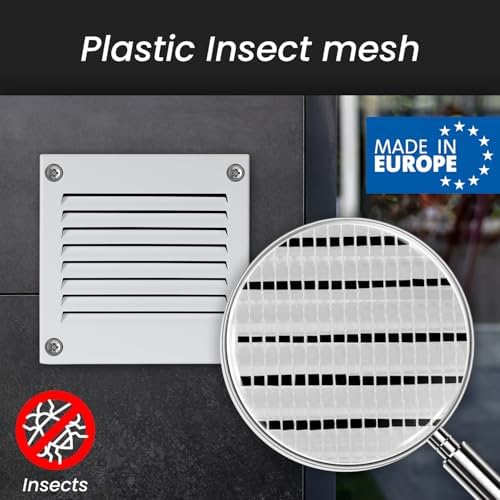 Repa Market 2-Pack Air Vent Cover 16x8 Inch White Galvanized Steel Louvered - Image 4