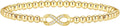 Gold Bracelets for Women 14K Gold Plated Bead Bracelet Hypoallergenic Stretch Bracelets for Women Elastic Bracelet Trendy Teen Gift Dainty Jewelry for Women