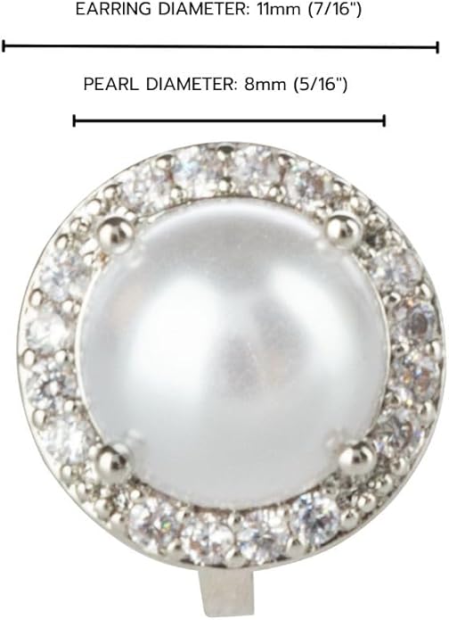 Aloha Earrings Round Halo Crystal Clip On Stud Earrings