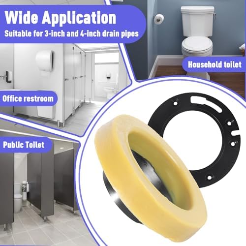 1 Set Toilet Flange with Extra Thick Wax Ring Replacement Kit - Image 7