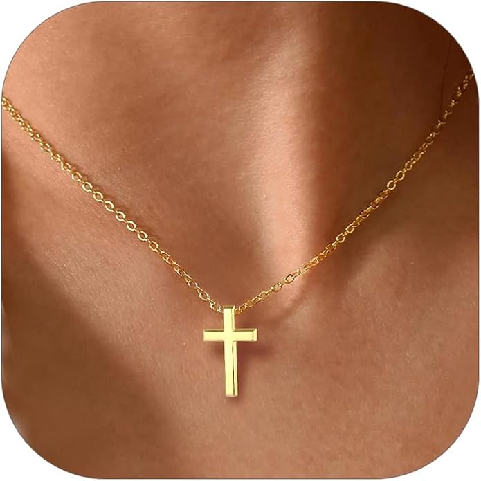 ChicSilver Personalized 925 Sterling Silver Dainty Small Heart/Star/Moon/Dot/Triangle Pendant Necklace for Women, Silver/Gold/Rose Gold/Black (with Gift Box)