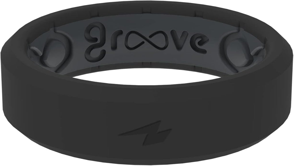 Groove Life Zeus Anti Stretch Silicone Ring Breathable Silicone Rings for Him and Her, Unique Design, Comfort Fit Ring