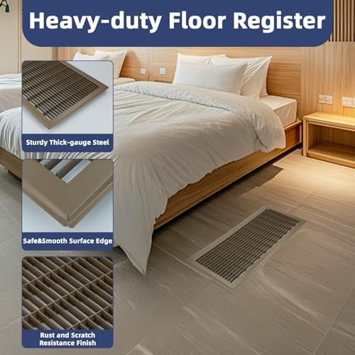 30x8 Floor Return Air Grille Fit 8x30 30x8 Duct Opening, Floor Vent Cover - Image 4