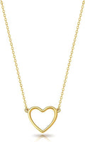 Zeffy Cute Heart Necklace 18k Gold/Silver Plated Tiny Heart Pendant Choker Necklaces Gold Love Heart Chain Necklace for Women Dainty Gold Jewelry Valentines Day Gifts for Women Girls Teen Girls
