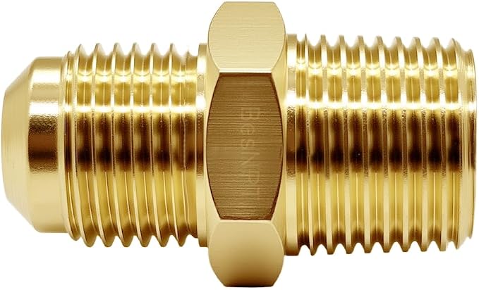 2 Pack Brass 3/8" NPT Male to 3/8" Flare Male Propane Flare Fitting | Propane - Image 6