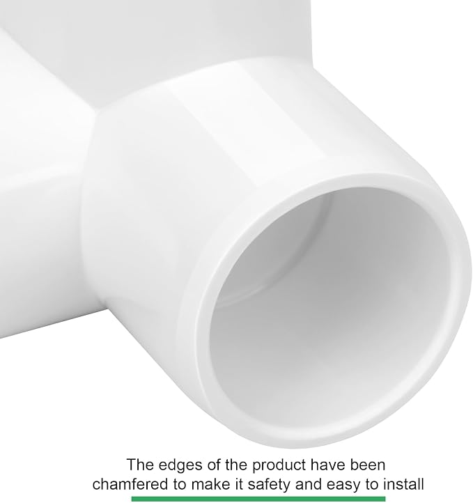 12Pack 3/4IN 4-Way Elbow PVC Pipe Fittings Furniture Grade SCH40 4 Way Side - Image 5