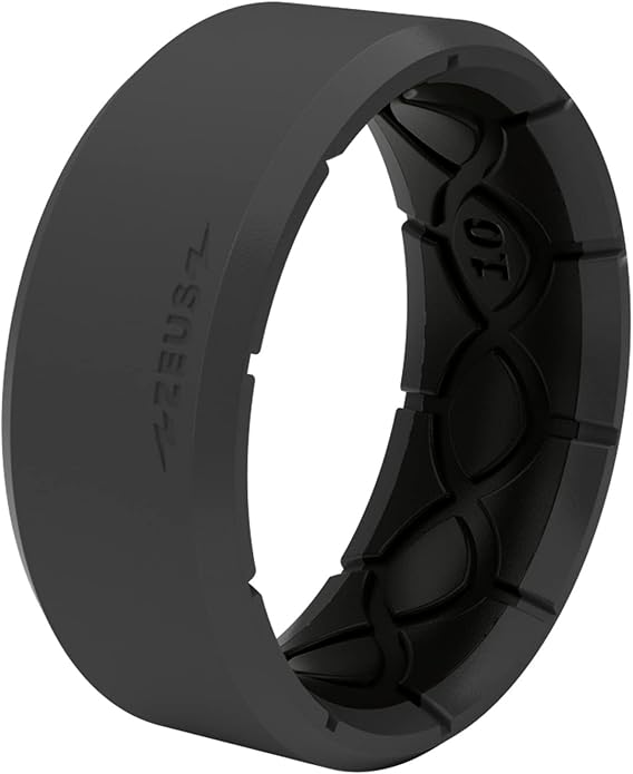 Groove Life Zeus Anti Stretch Silicone Ring Breathable Silicone Rings for Him and Her, Unique Design, Comfort Fit Ring