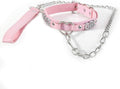 Succuba Handmade Heart Ring Rhinestone Letter Pu Leather Choker Collar Necklace for Women and Men