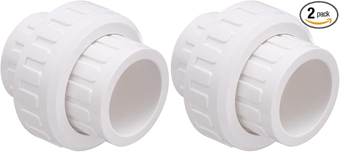 1-1/2" PVC Union Coupling Pipe Fitting PVC Adapter Schedule 40, EPDM O-Ring by carvedexquisitely