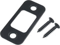 1 Pcs Black Deadbolt Strike Plate | 1" x 2 1/4", Round Corner, Door Latch by Unknown
