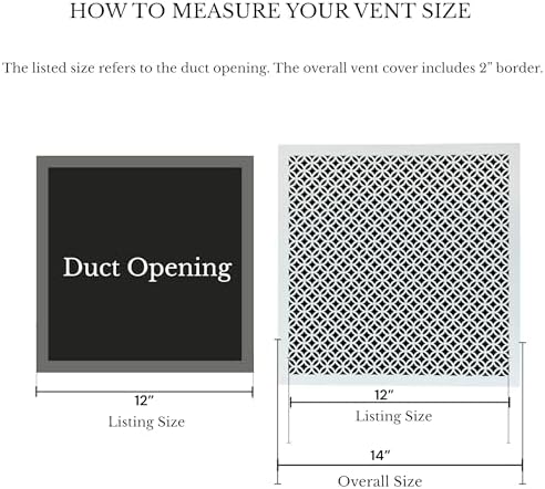 Vent Cover for walls and ceiling 1/4" thick Custom Size Fan cover Wall Register - Image 2
