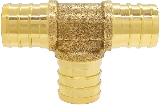 Hooshing 12PCS 3/4" Pex Tee Fittings, Brass Barb Crimp Fitting - Image 5